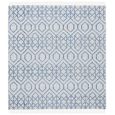 Safavieh 6 x 6 ft. Montauk 652N Hand Loomed Square Area Rug Navy & Beige MTK652N-6SQ
